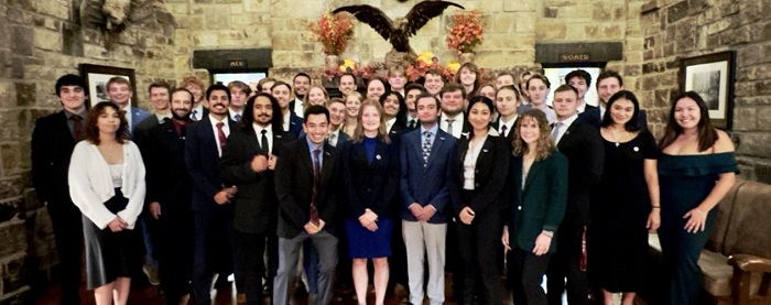 group photo of the Alpha Eta Rho members